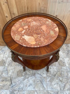 Antique French Luigi XVI con finiture in bronzo e marmo intarsiato