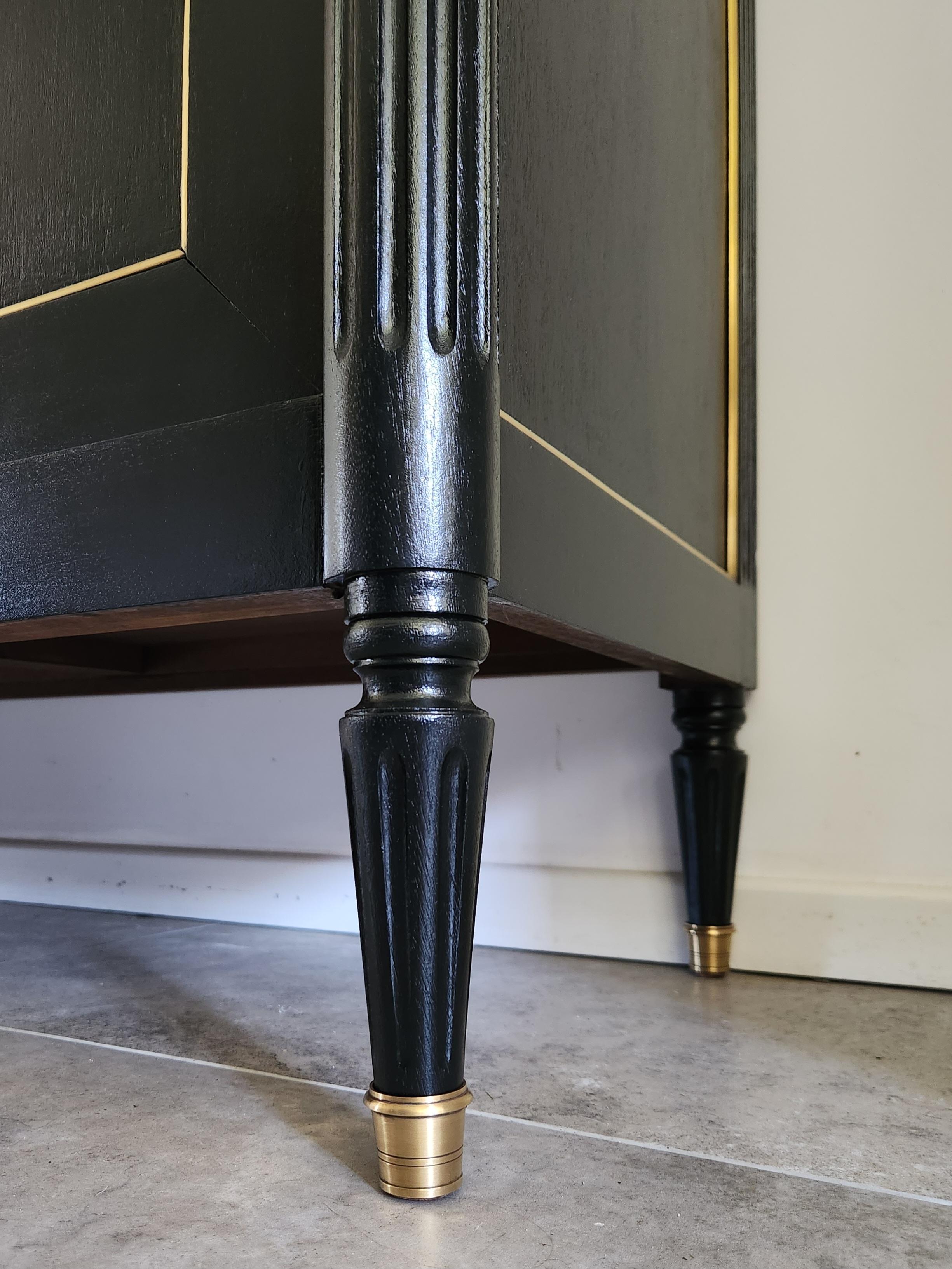 Antique French Louis XVI Buffet, bronzo e marmo di Carrara in vendita 6