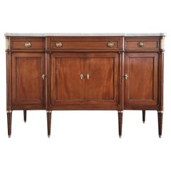 Antique French Louis XVI Buffet, Bronze & Carrara Marmor