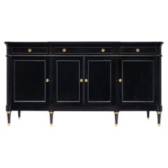 Antique French Louis XVI Buffet, Ebonized, Circa 1910
