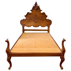 Antique French Louis XVI Carved Full Bed