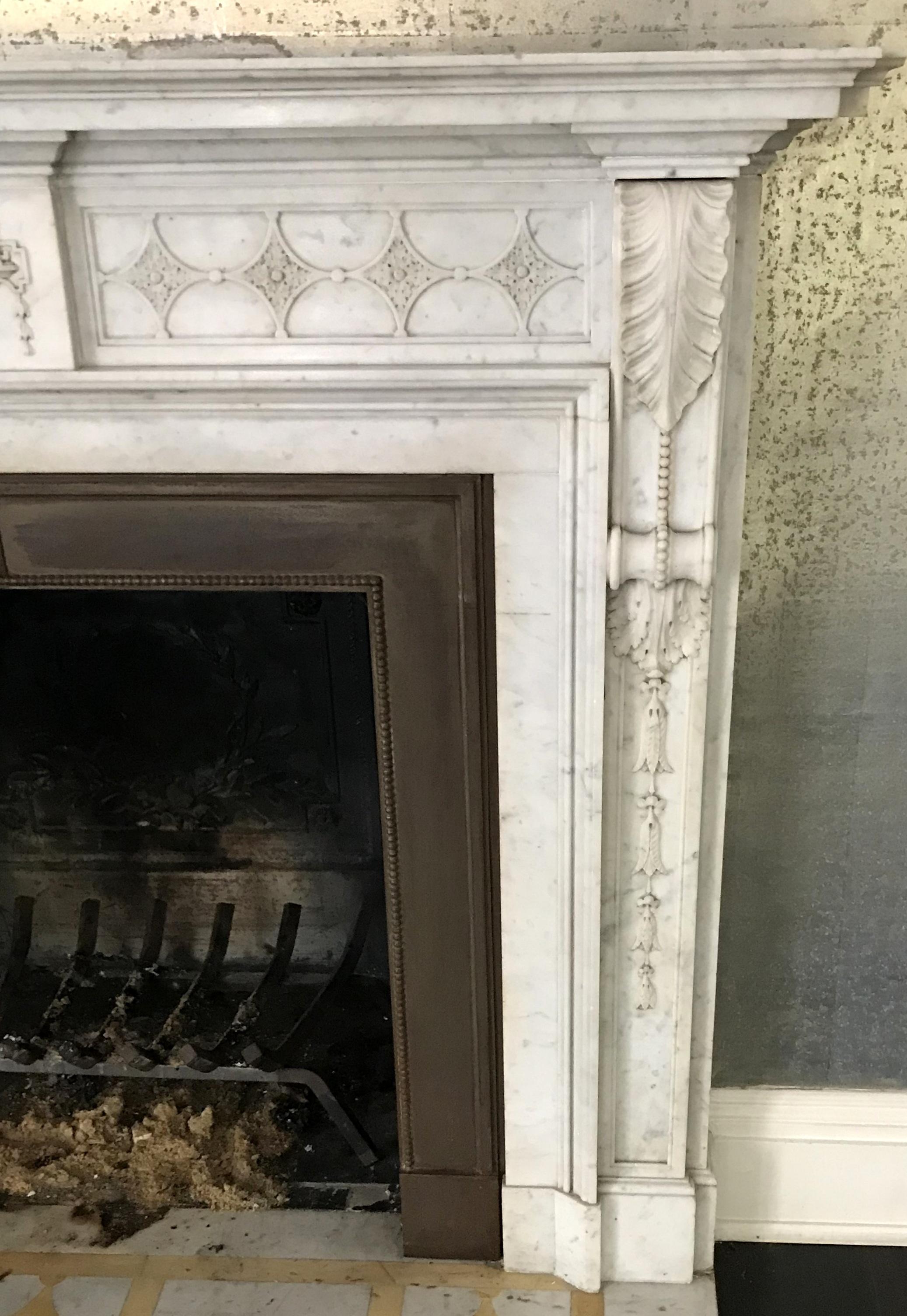 insert marble fireplace