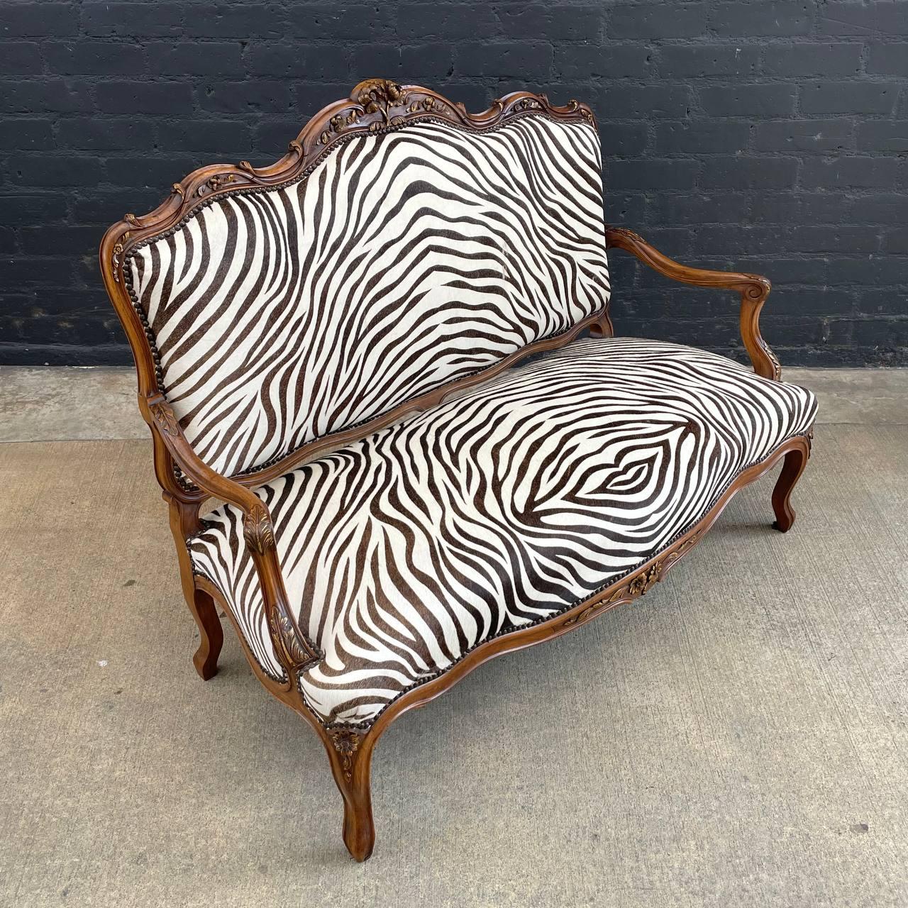Antique French Louis XVI Carved Wood & Faux Zebra Leather Sofa

Designer: Unknwon
Country: France
Manufacturer: Unknown
Materials: Carved Wood, Faux Zebra Leather
Style: French Louis XVI
Year: 1920’s

$4,500 

Dimensions:
42”H x 55”W x