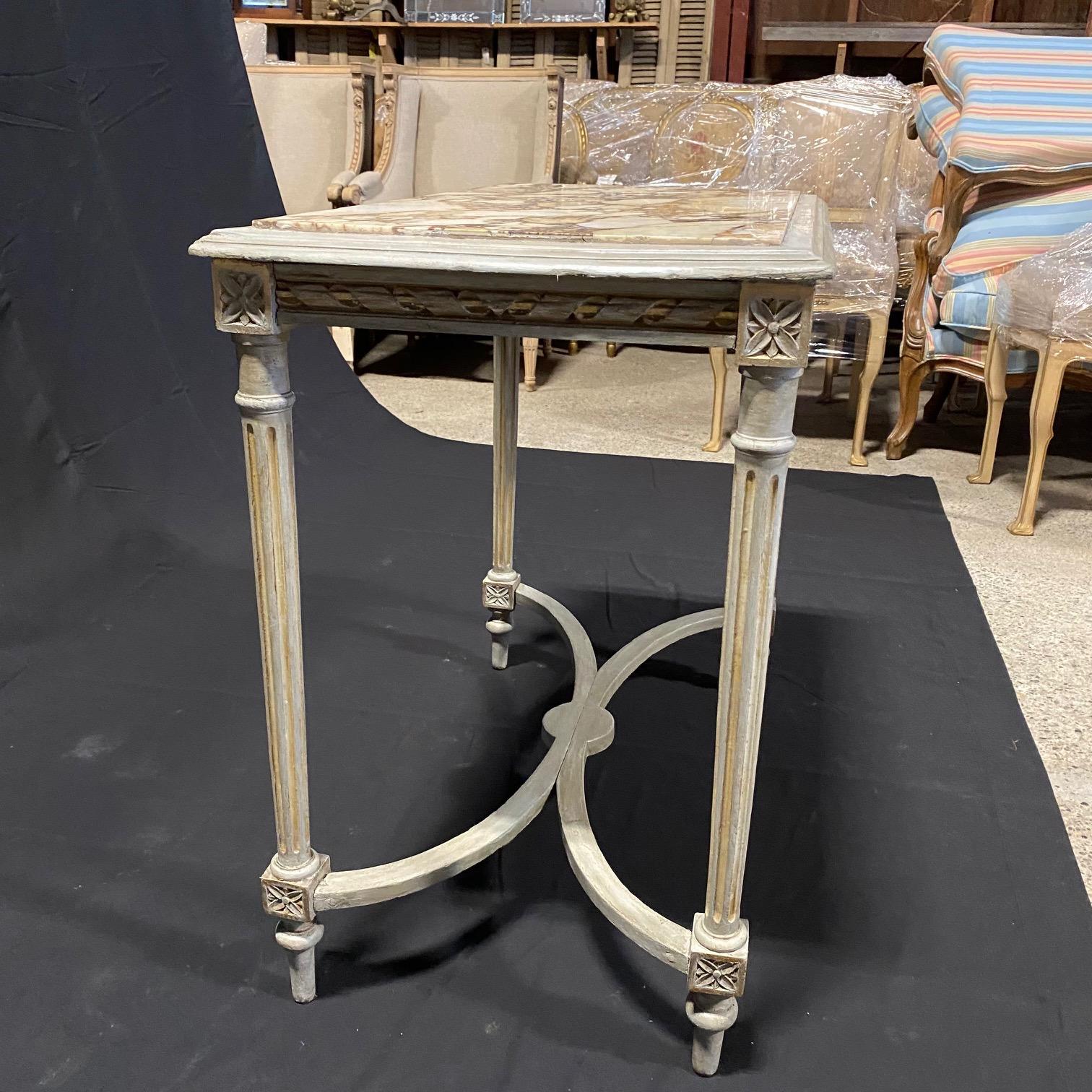Antique French Louis XVI Center, Side Table or End Table with Gorgeous Marble  8
