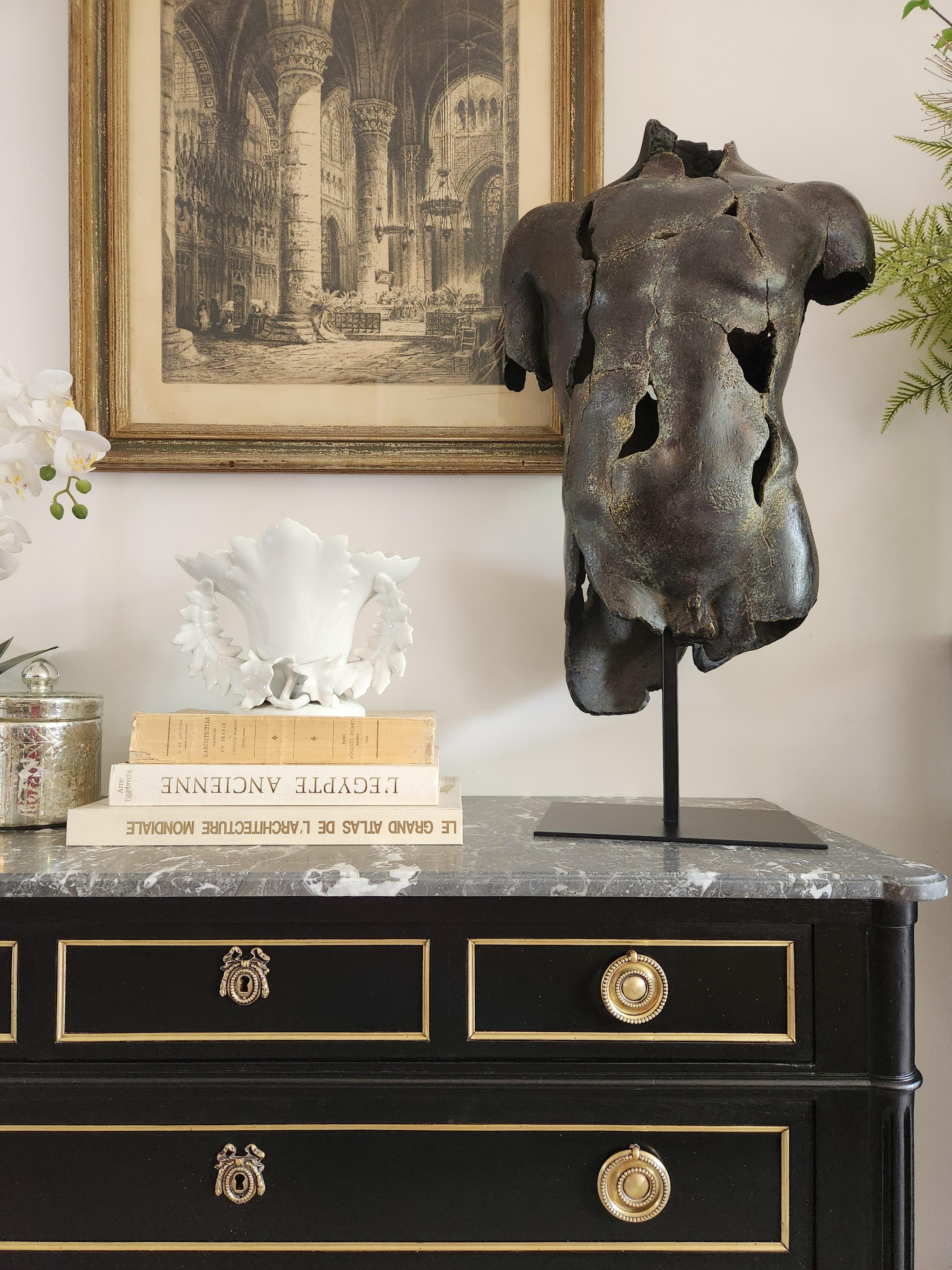 Antique French Louis XVI Chest of Drawers Commode Marble, Bronze & Brass For Sale 2