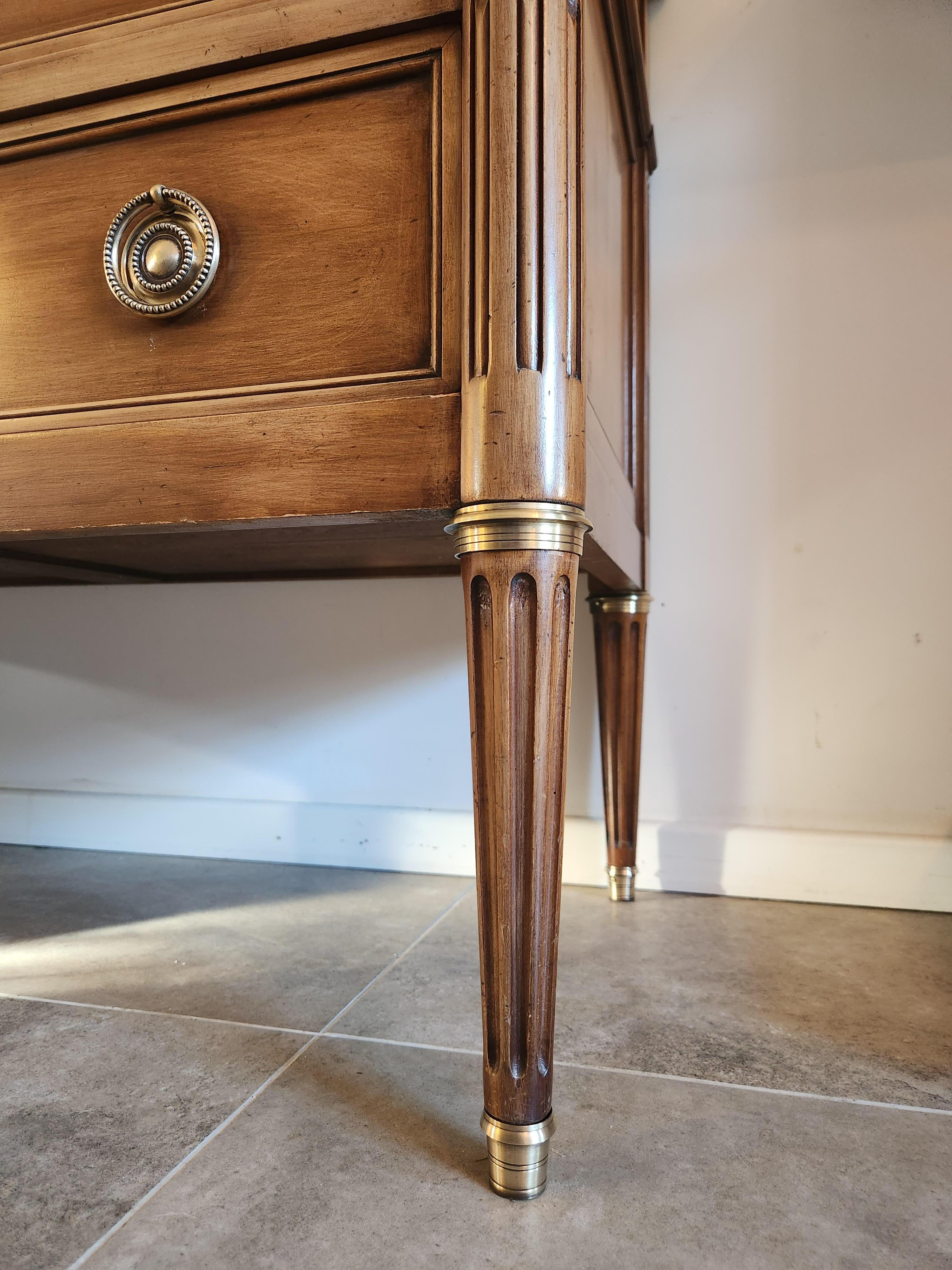 Antique French Louis XVI Commode Chest Of Drawers, Marbre & Bronze in vendita 1