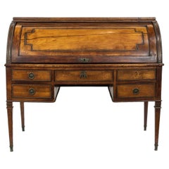 Ancien bureau à cylindre Louis XVI - Fin du 18ème siècle (AF5-002)