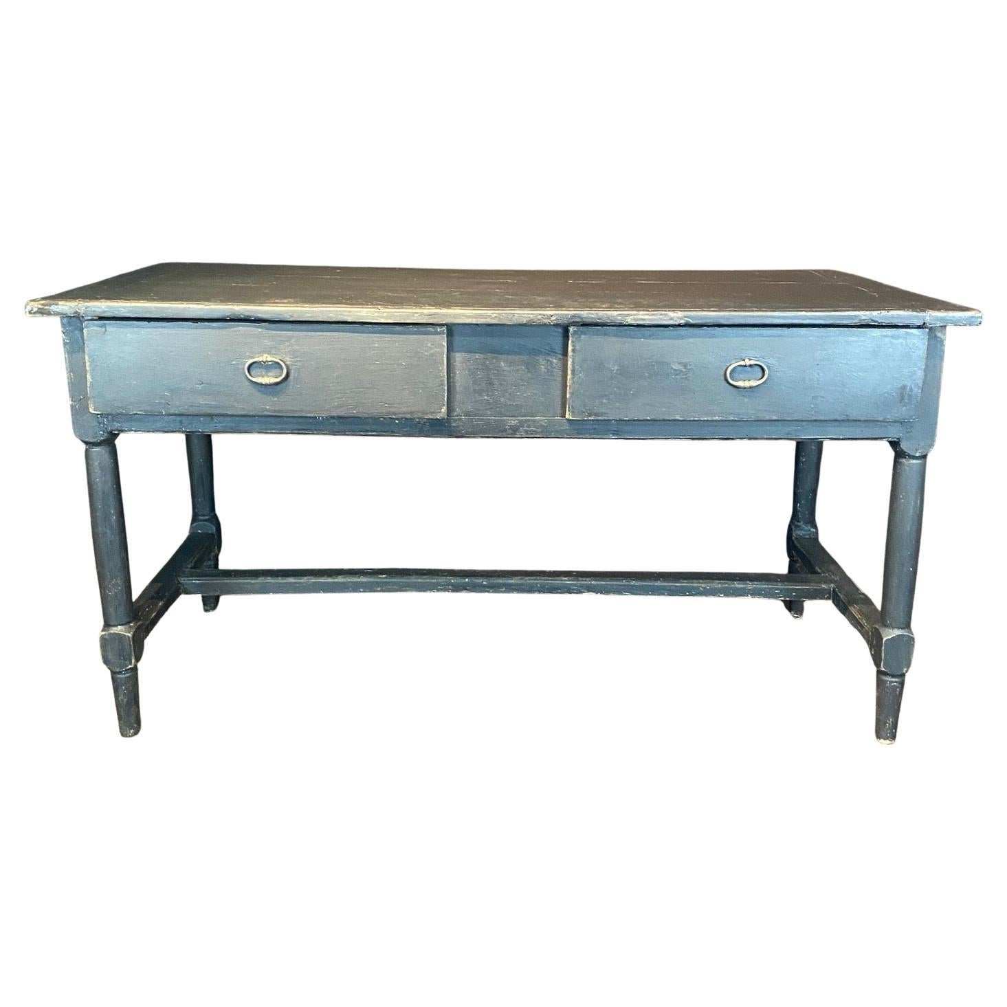 Antique French Louis XVI Schreibtisch, Konsole, oder Kücheninsel im Angebot