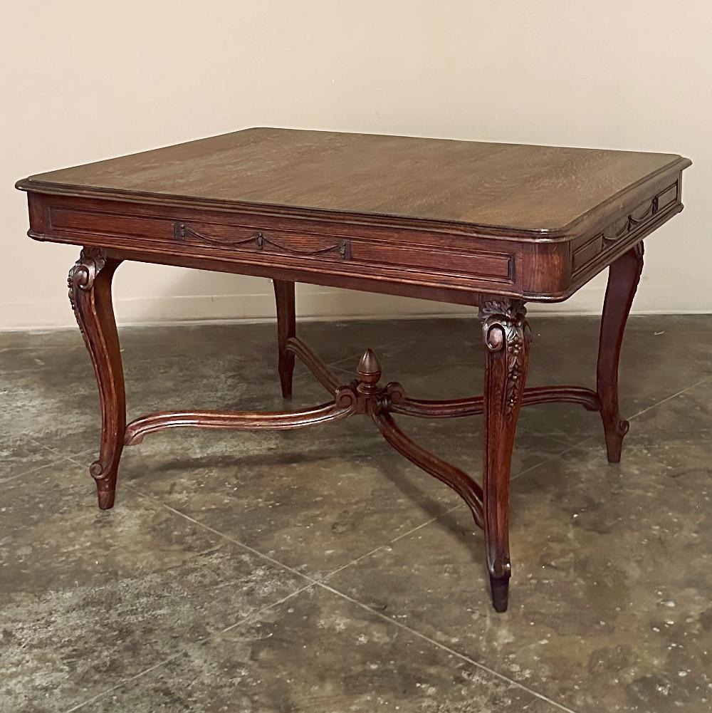 Hand-Carved Antique French Louis XVI Desk ~ Library Table ~ Dining Table For Sale