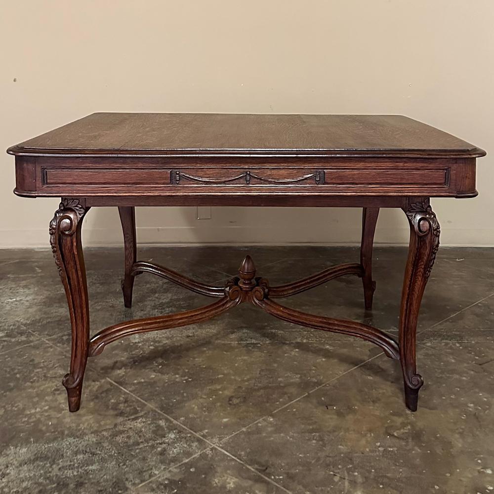 Oak Antique French Louis XVI Desk ~ Library Table ~ Dining Table For Sale