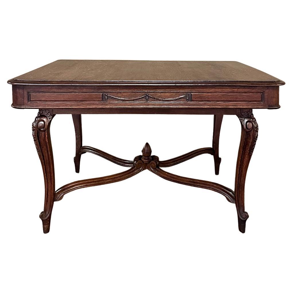 Bureau ancien Louis XVI ~ Table de bibliothèque ~ Table de salle à manger en vente