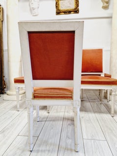 Chaises de salle à manger françaises anciennes Louis XVI