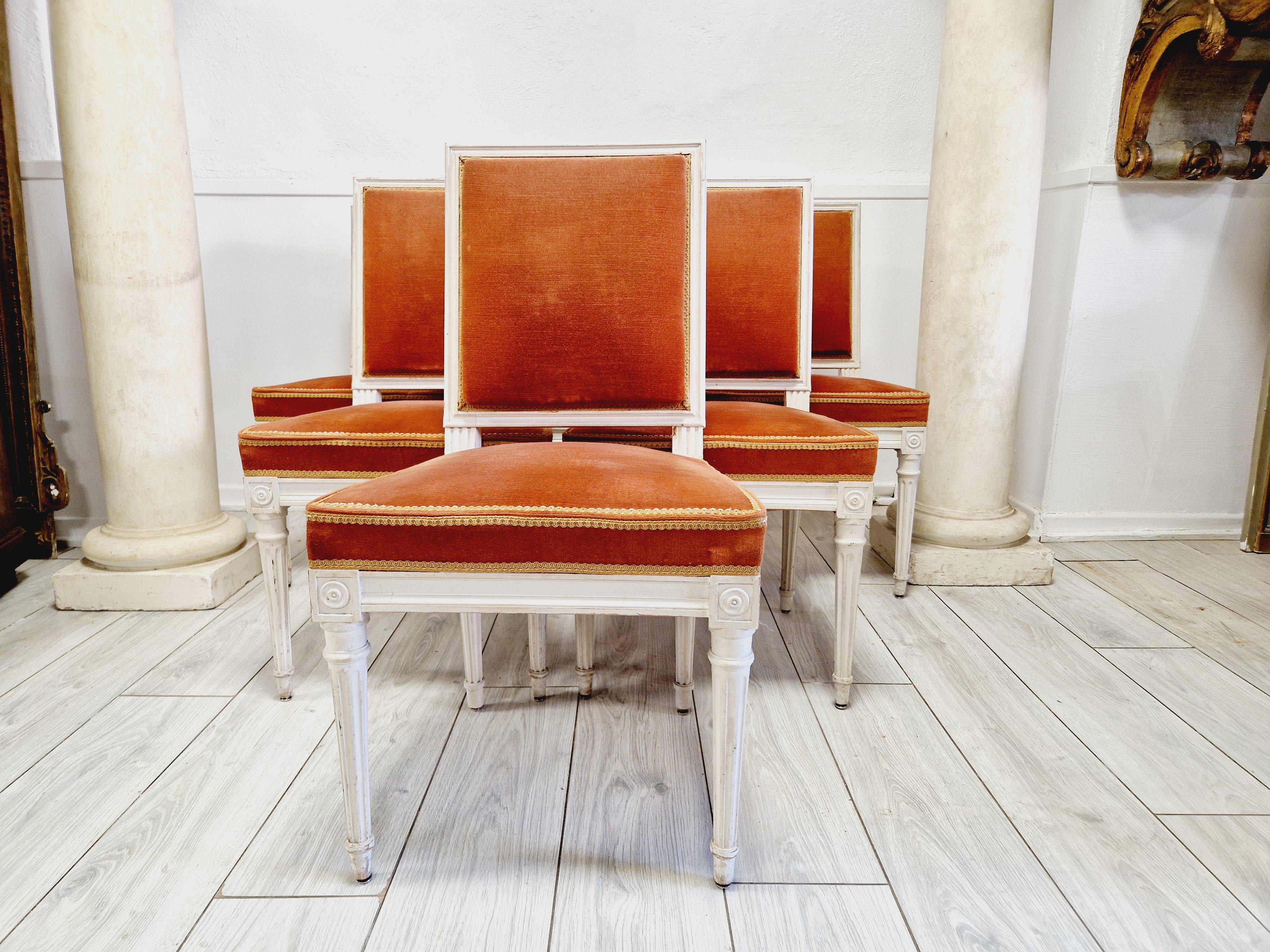 Antique French Louis XVI Dining Chairs For Sale 2
