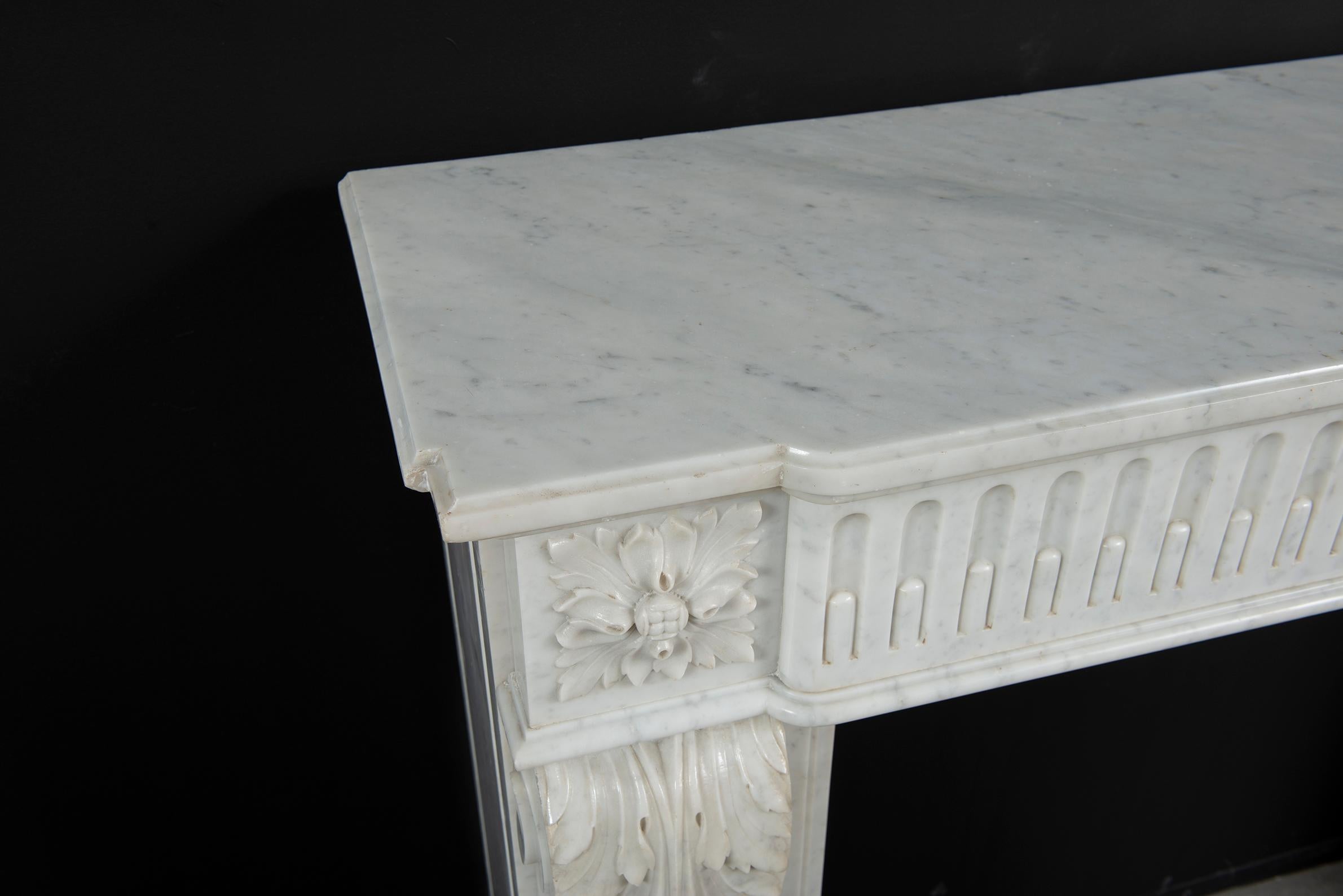 Antique French Louis XVI Fireplace Mantel 4
