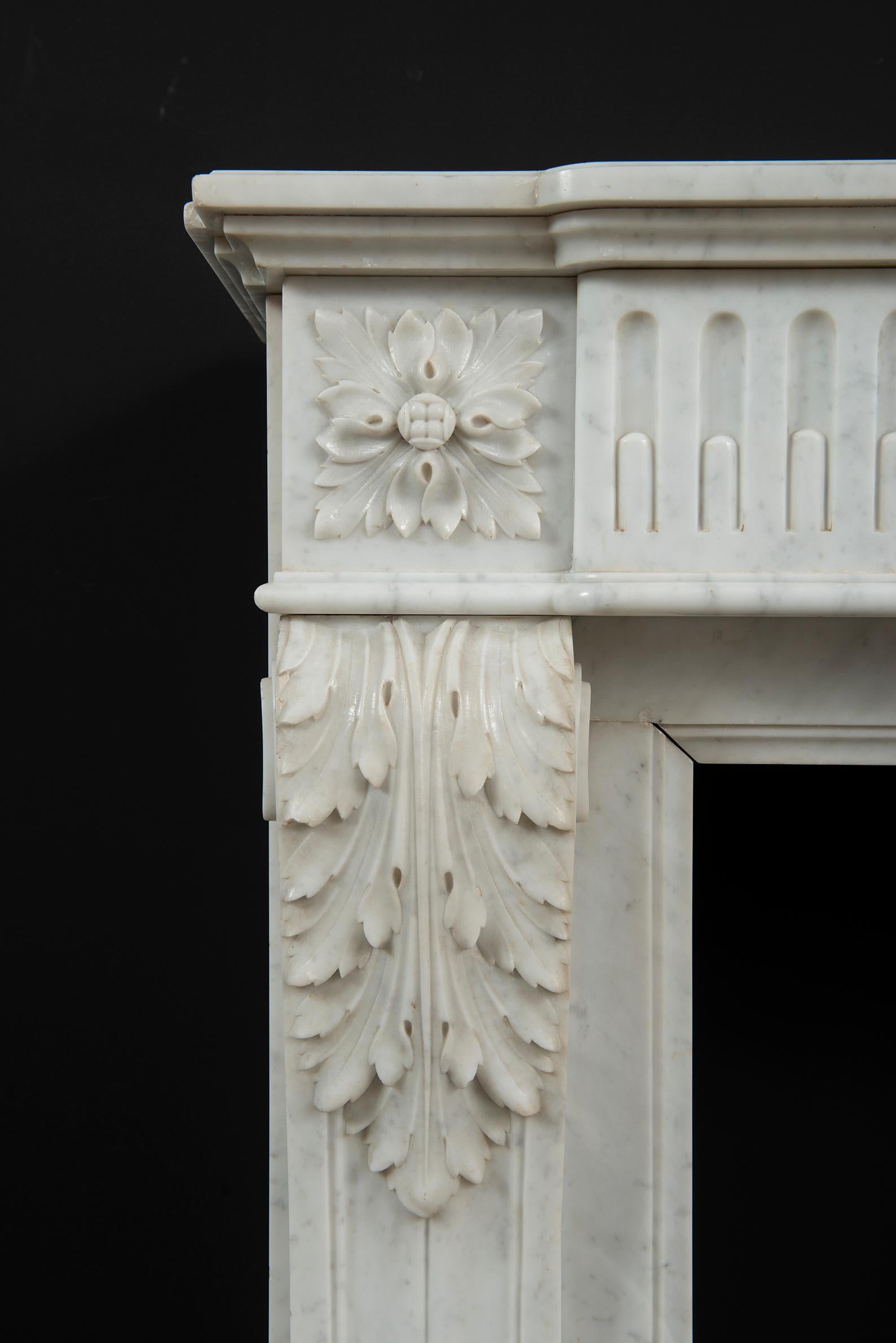 Antique French Louis XVI Fireplace Mantel 5