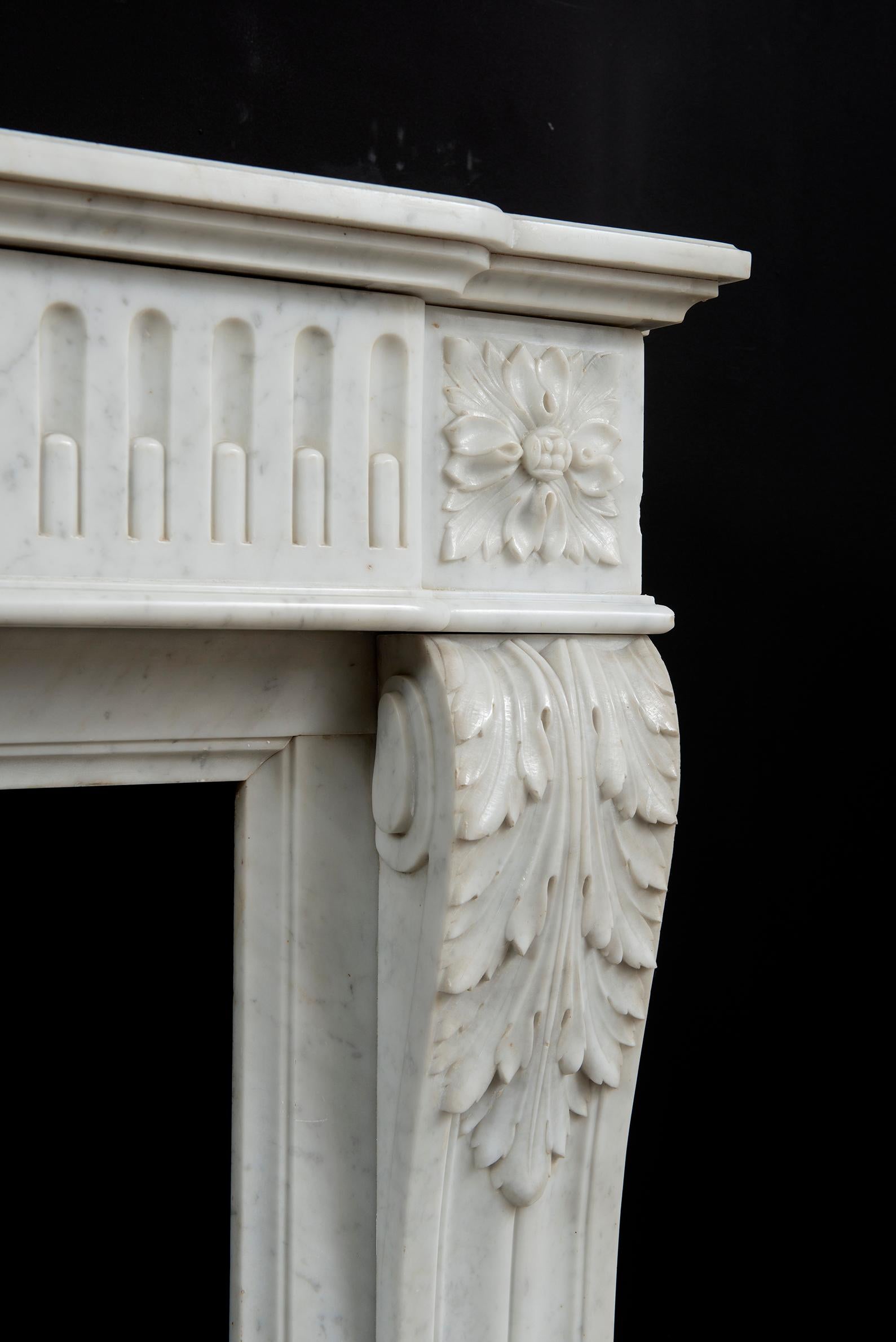 Antique French Louis XVI Fireplace Mantel 7