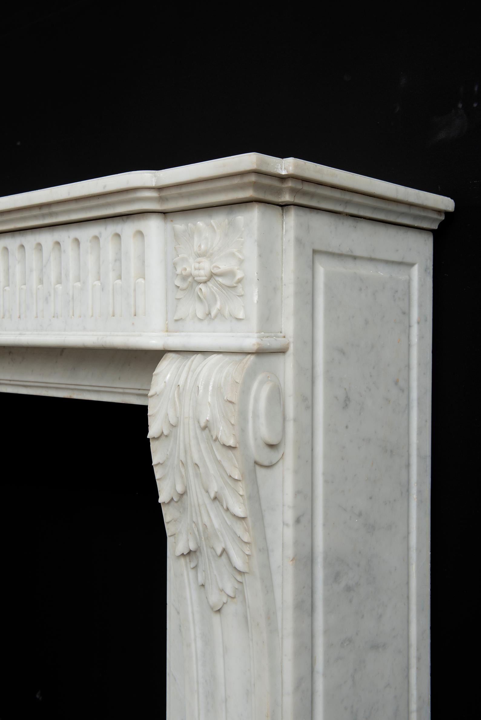 Antique French Louis XVI Fireplace Mantel 8