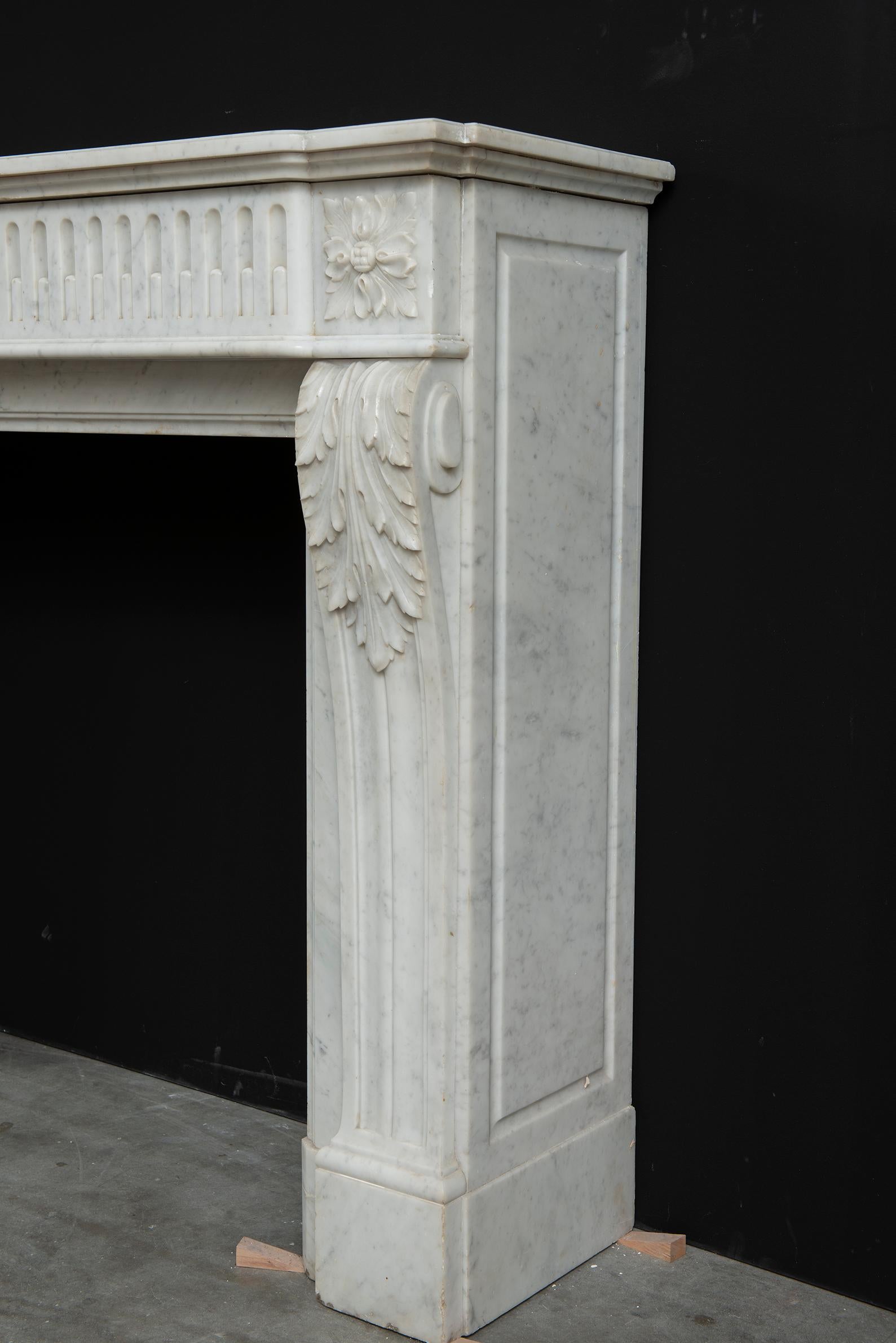 Antique French Louis XVI Fireplace Mantel 9