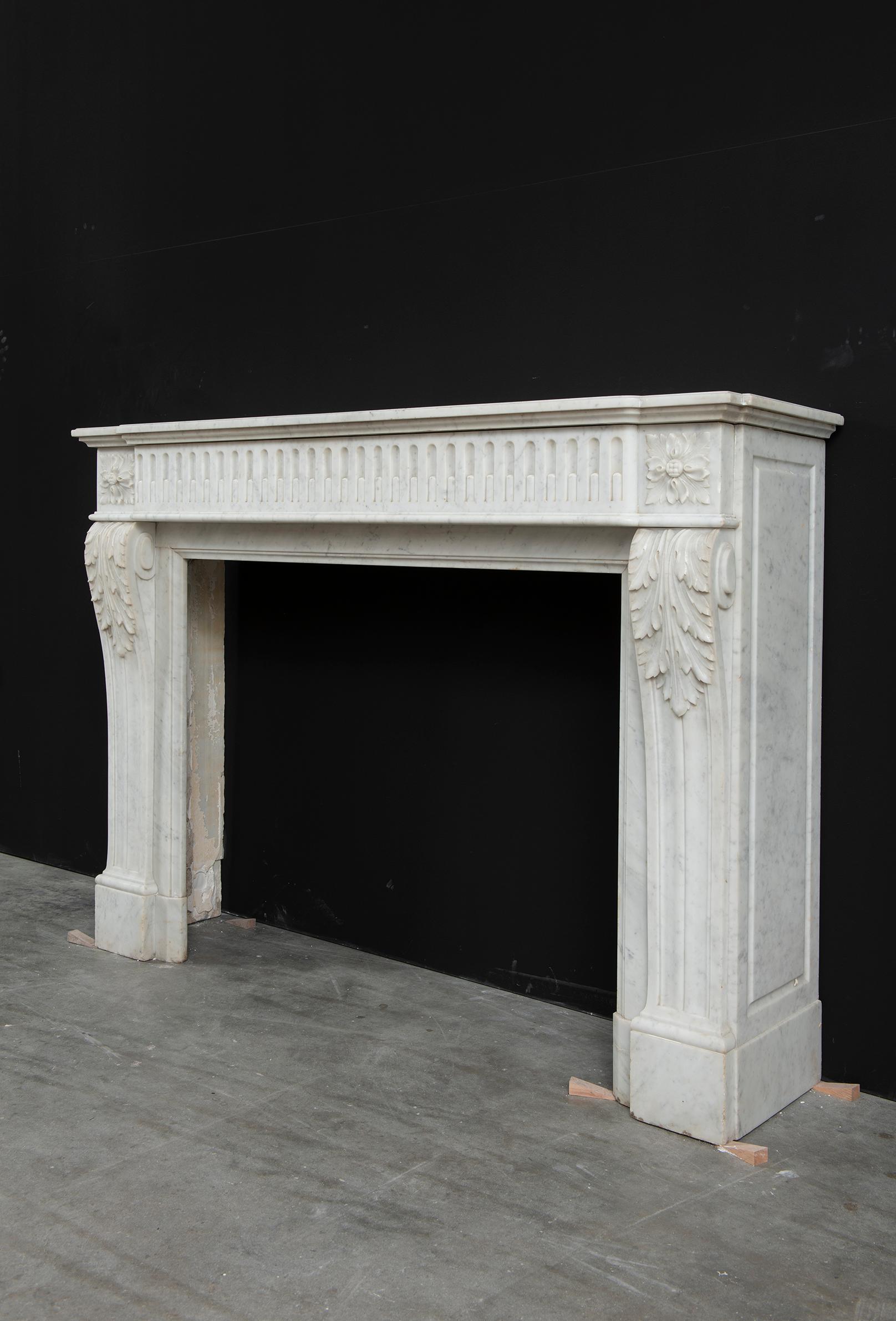 Antique French Louis XVI Fireplace Mantel 10