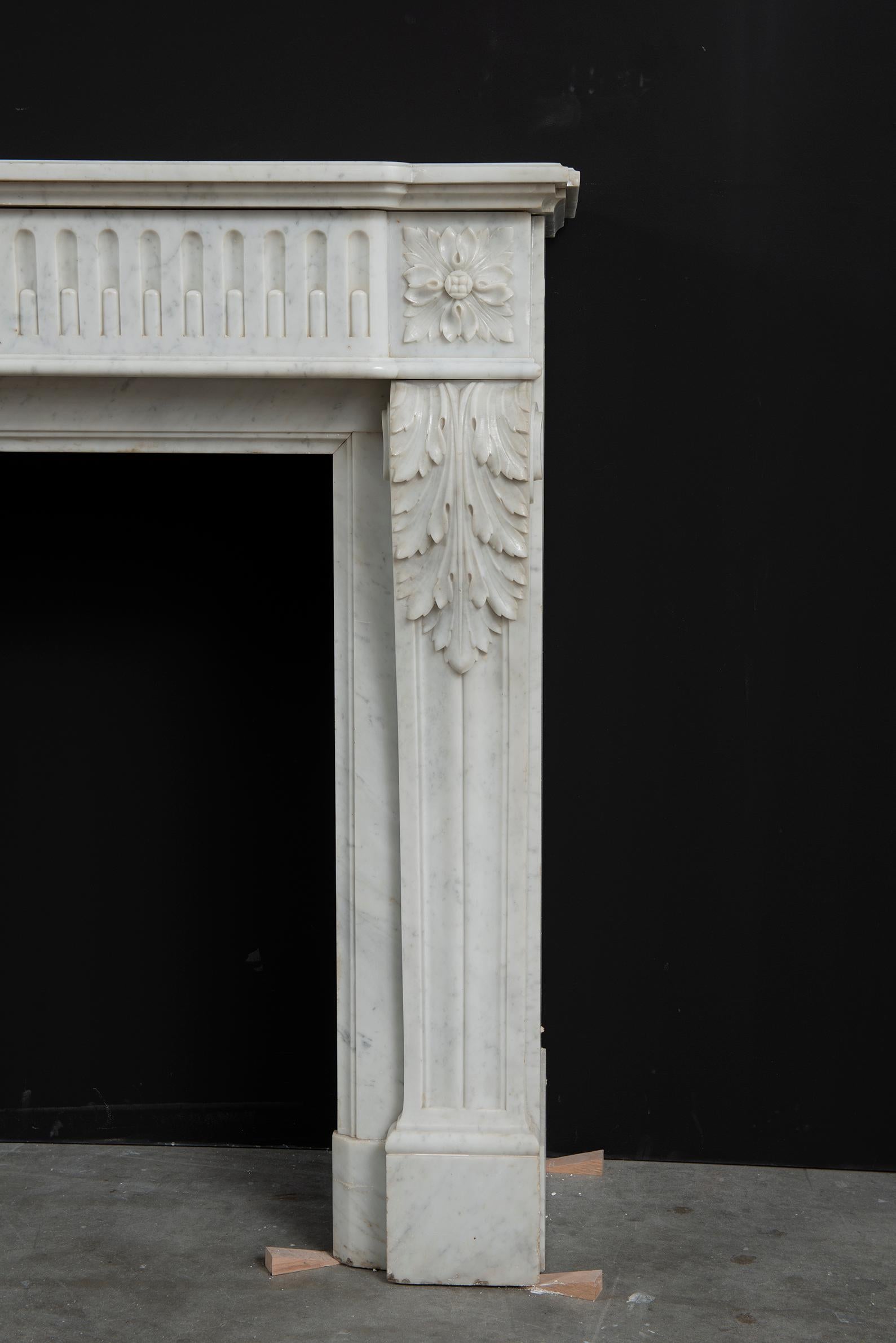 Antique French Louis XVI Fireplace Mantel 11