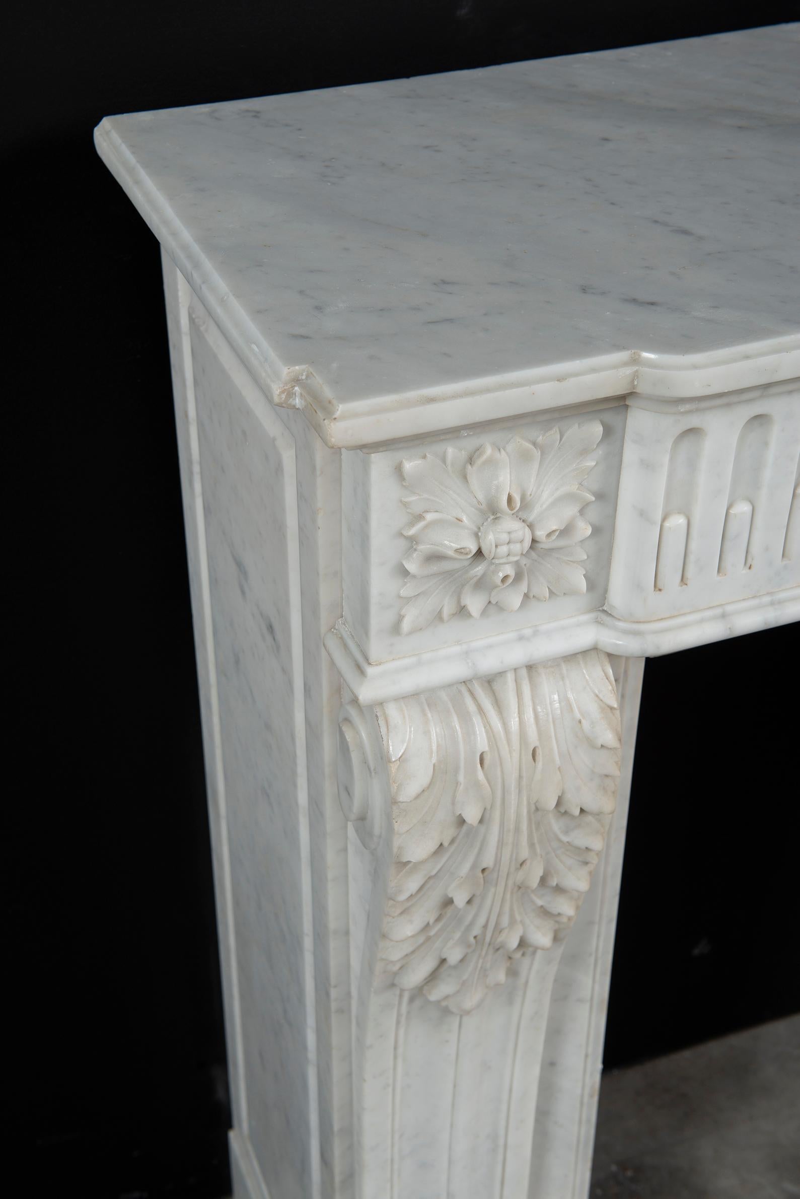Antique French Louis XVI Fireplace Mantel 3