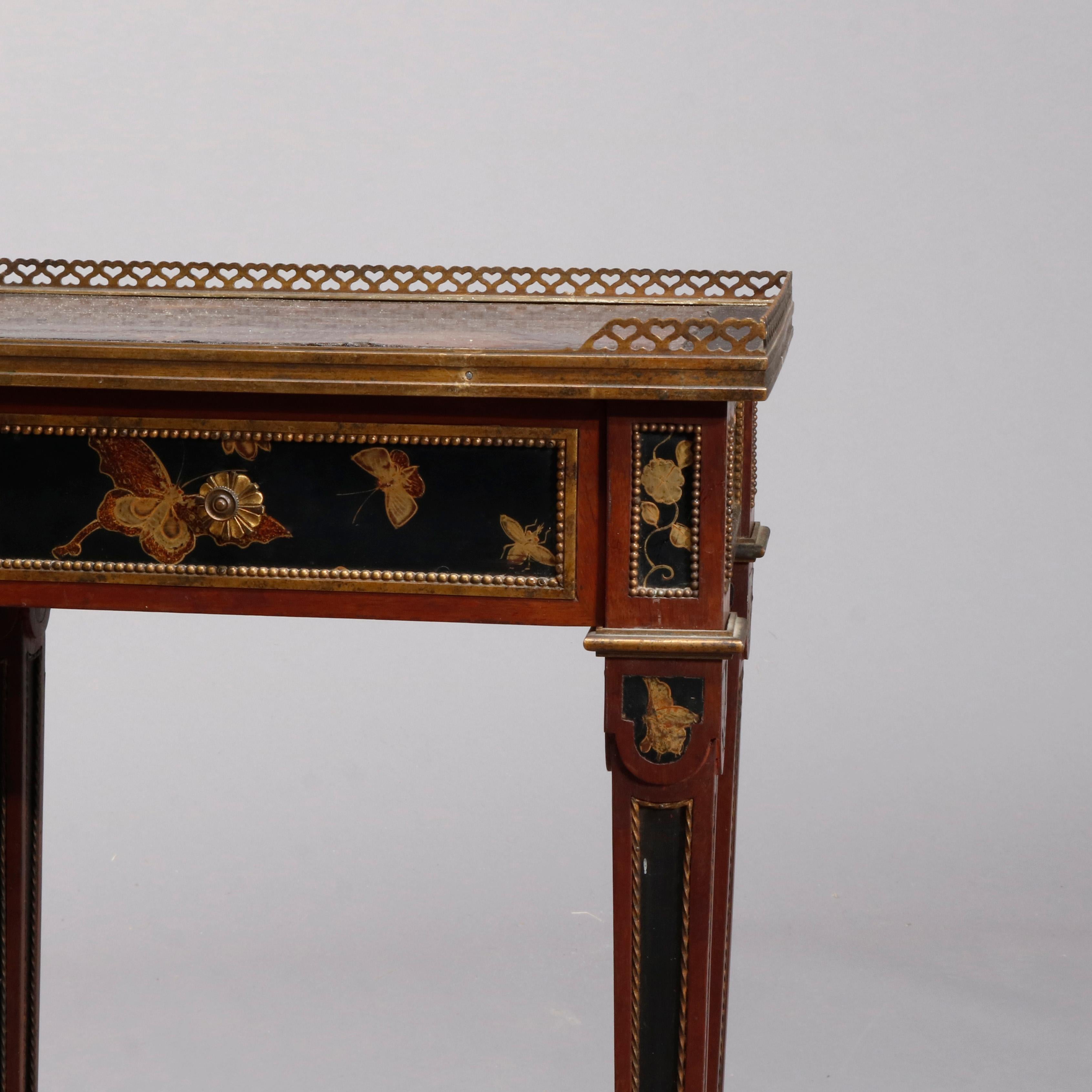 French Louis XVI Francois Linke School Butterfly Chinoiserie Stand, circa 1900 In Good Condition In Big Flats, NY