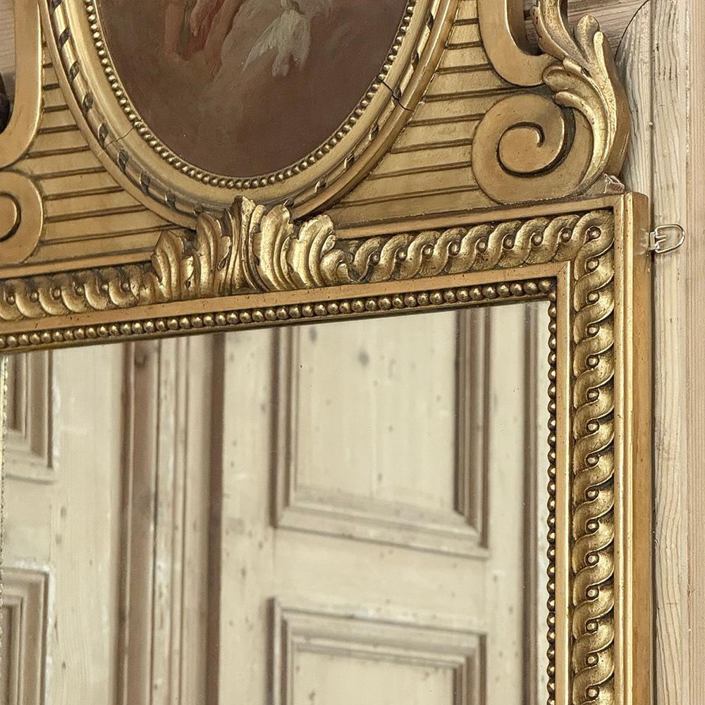 Antique French Luigi XVI specchio Trumeau dorato in vendita 5