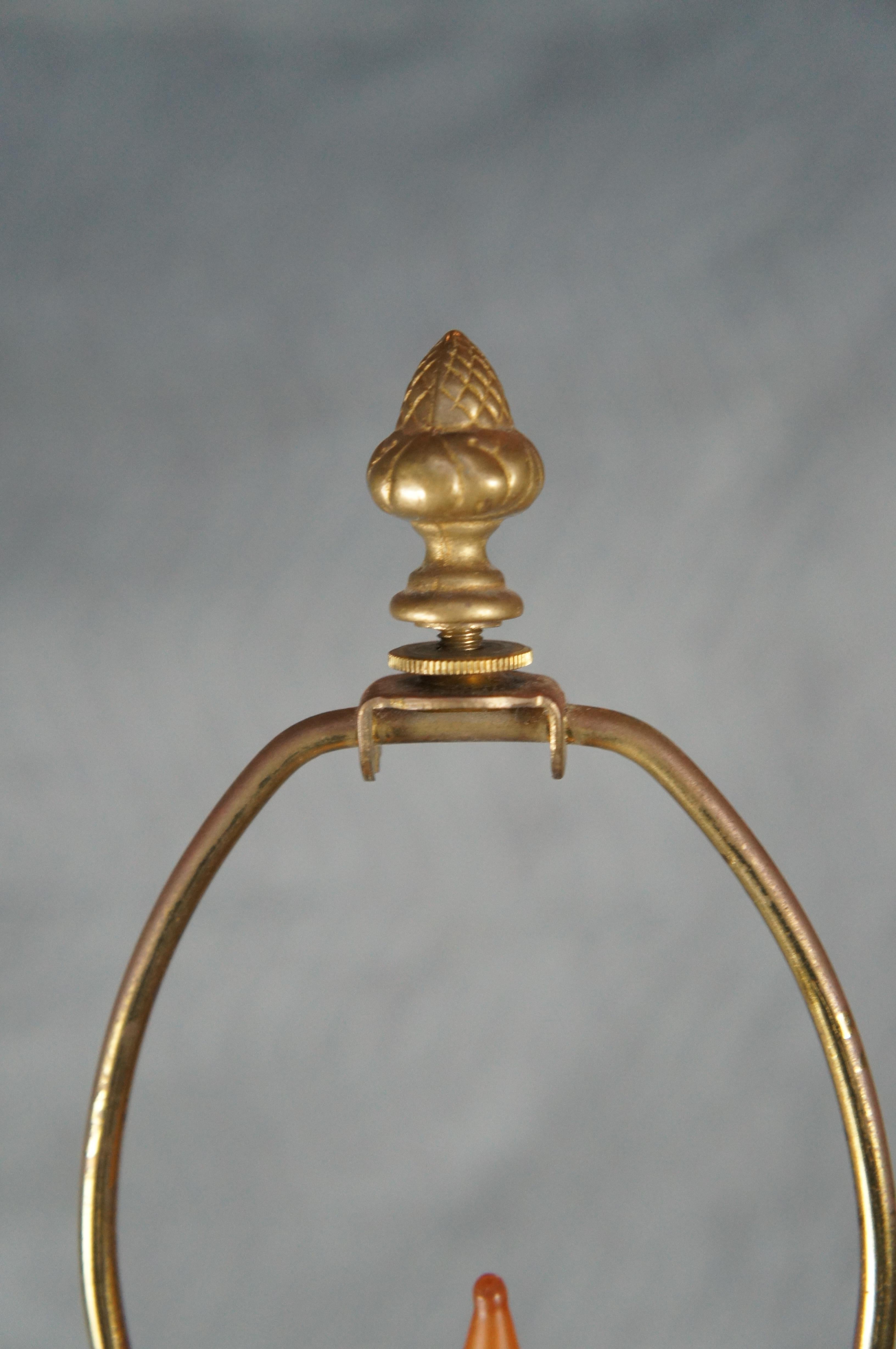 Lampe de bureau française ancienne Louis XVI à 4 bras convertis en laiton doré en vente 2