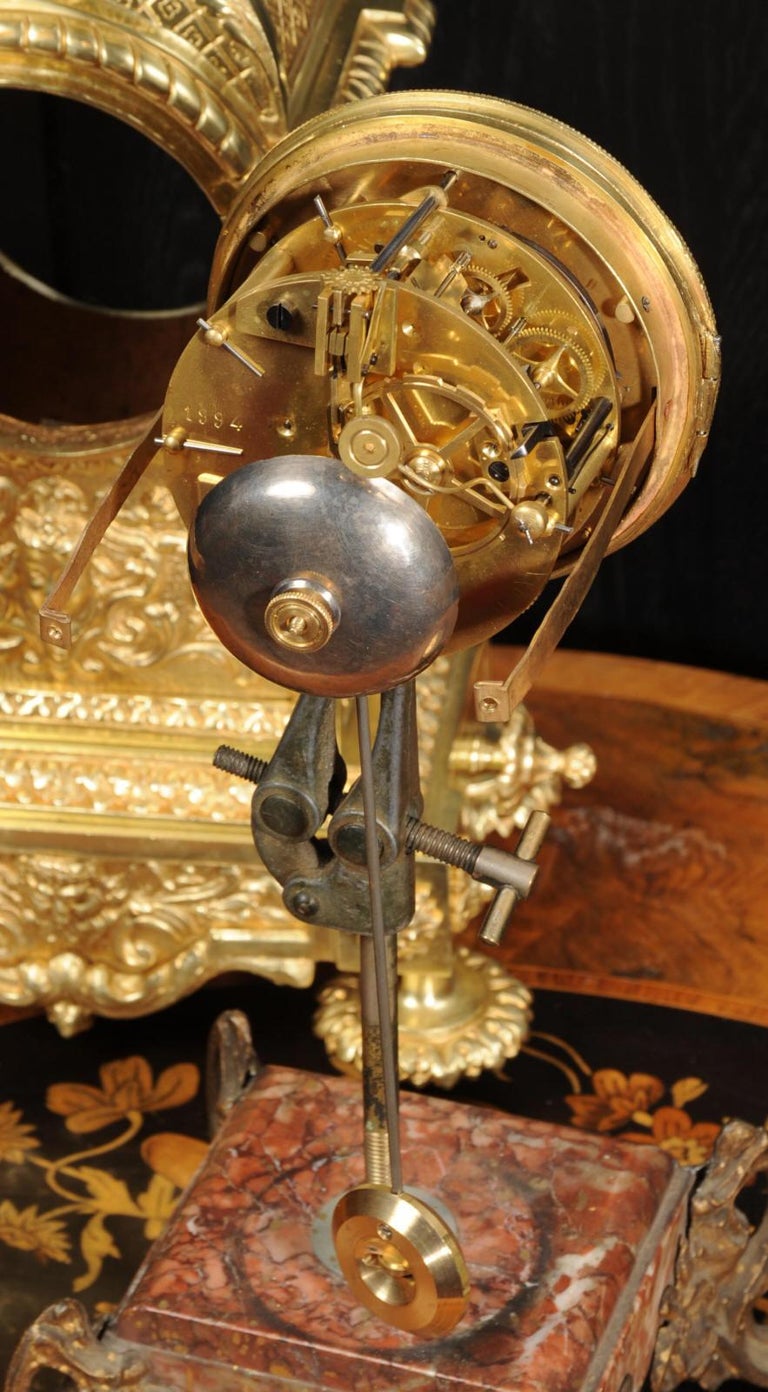 Antique French Louis XVI Gilt Bronze Clock 10