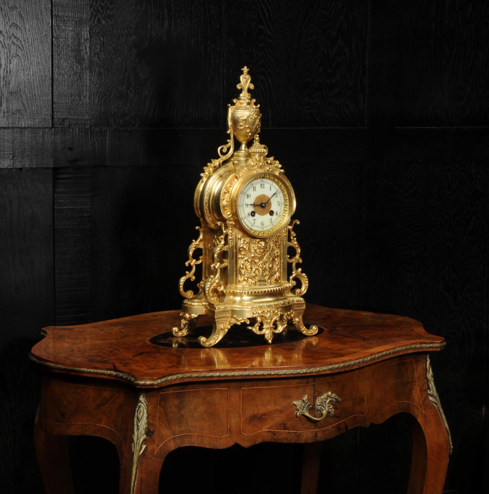19th Century Antique French Louis XVI Gilt Bronze Clock