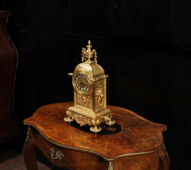 Antique French Louis XVI Gilt Bronze Clock 1