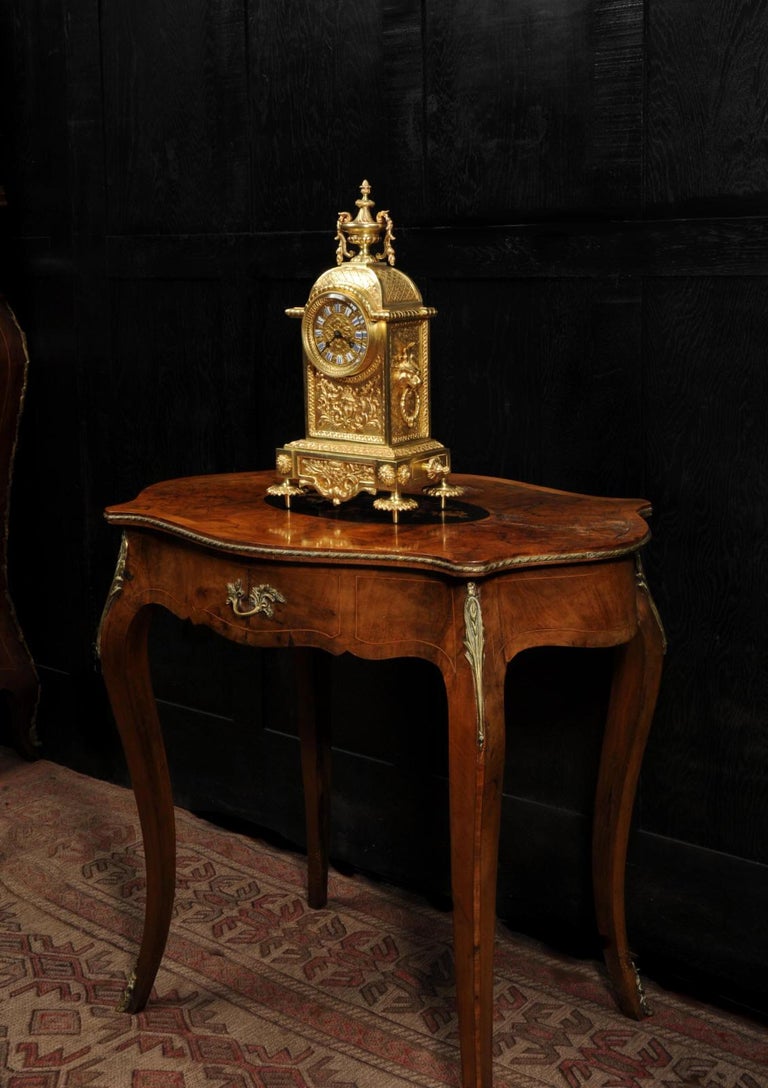 Antique French Louis XVI Gilt Bronze Clock 3