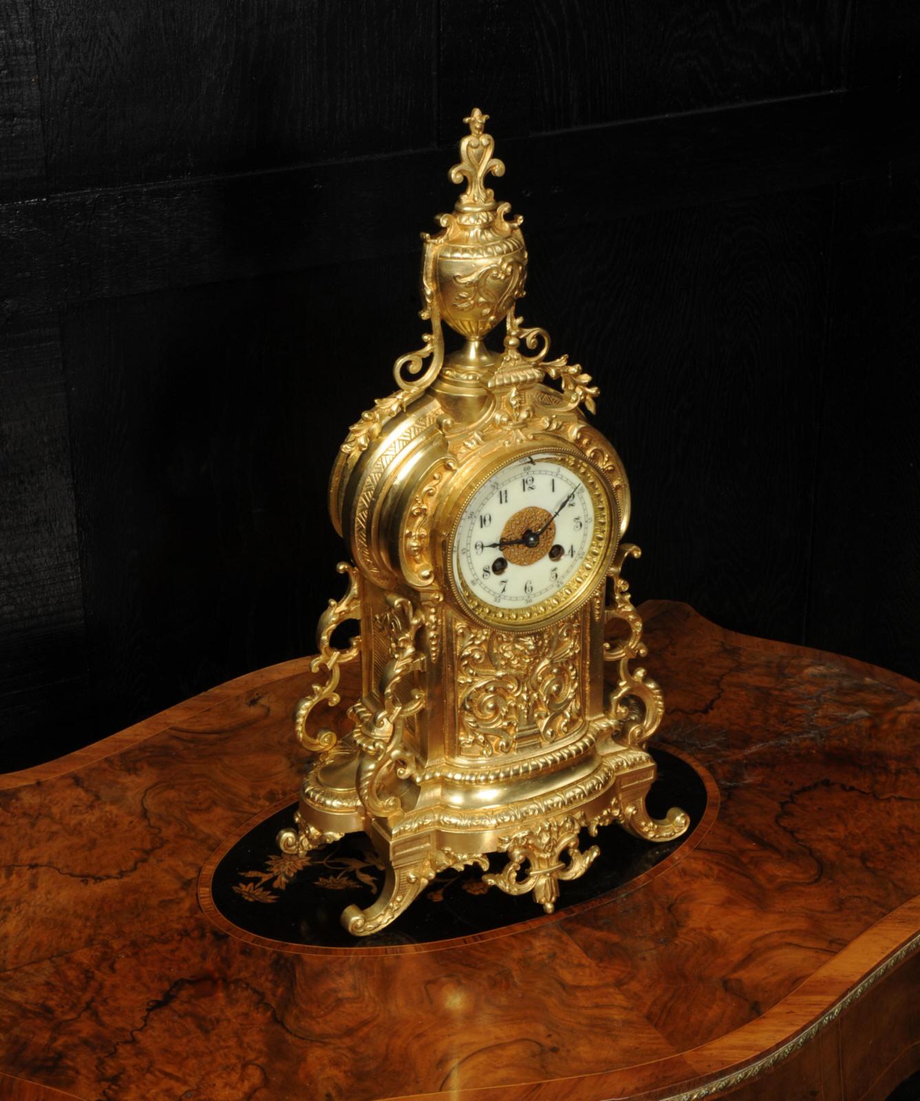 Antique French Louis XVI Gilt Bronze Clock 3