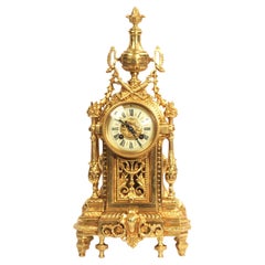 Antique French Louis XVI Gilt Bronze Clock Antique French Louis XVI Gilt Bronze Clock