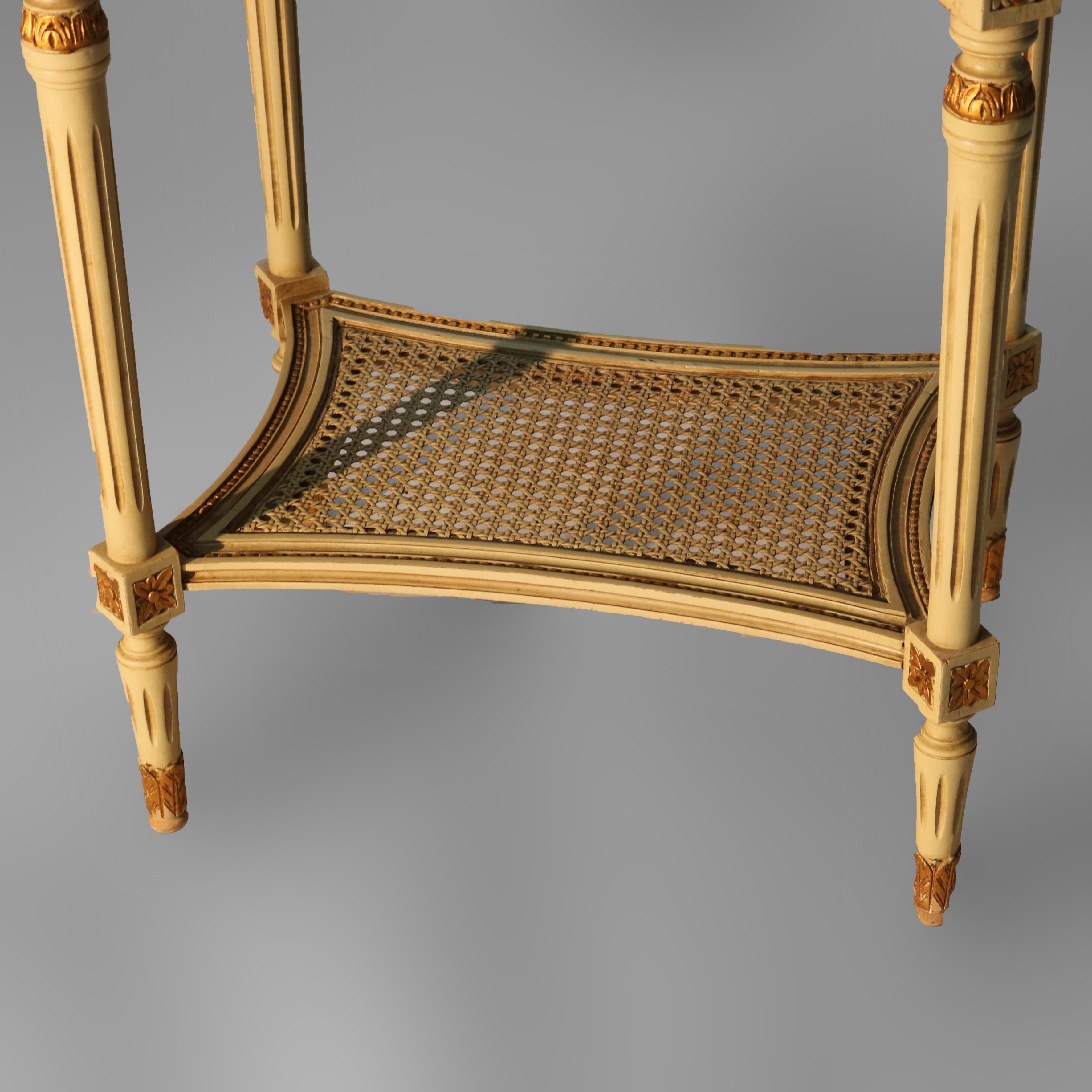 Antique French Louis XVI Gilt Wood & Rouge Marble Stand c1930 en venta 2