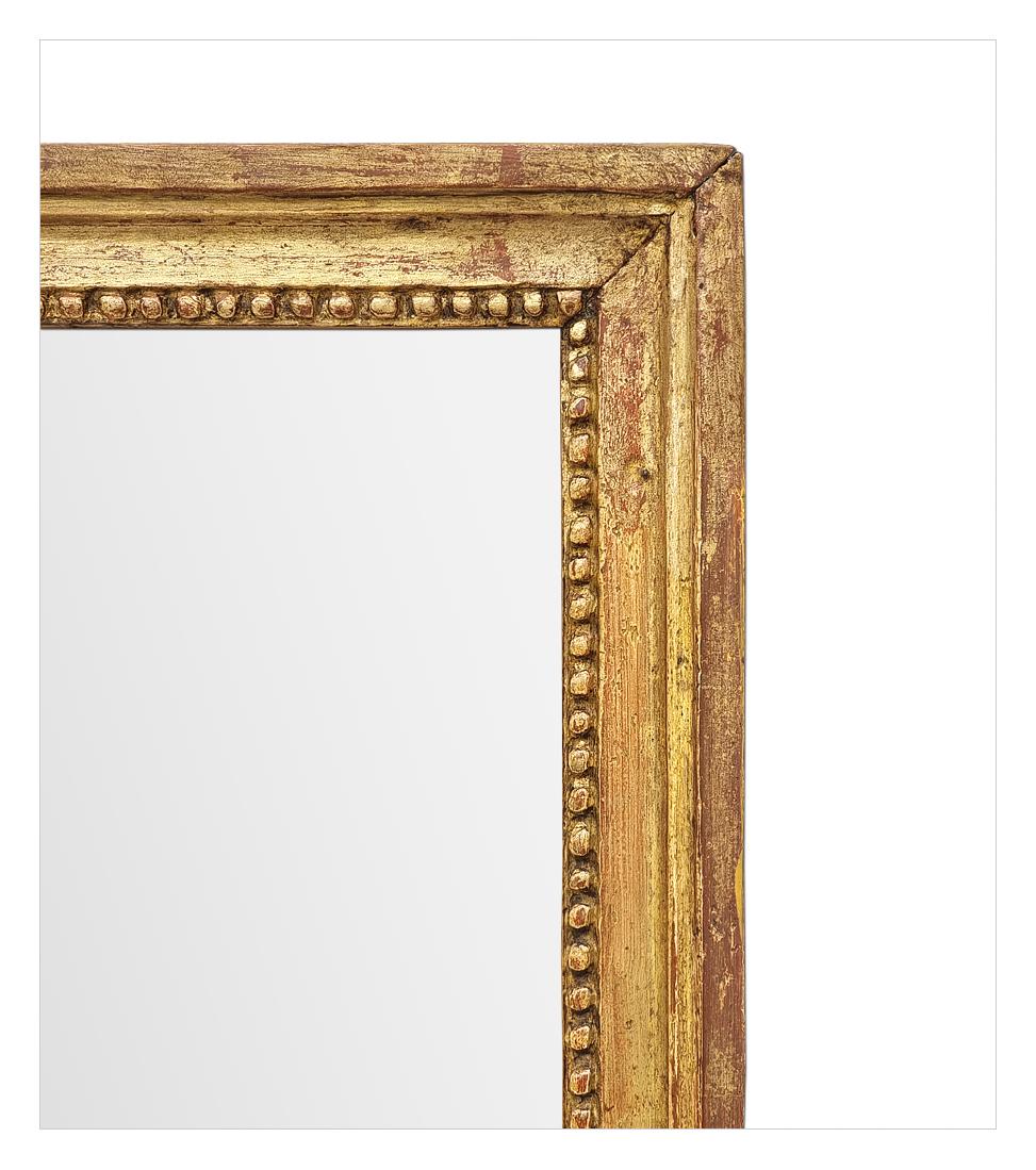 Late 18th Century Antique French Louis XVI Giltwood Patina Mirror, circa 1780 For Sale