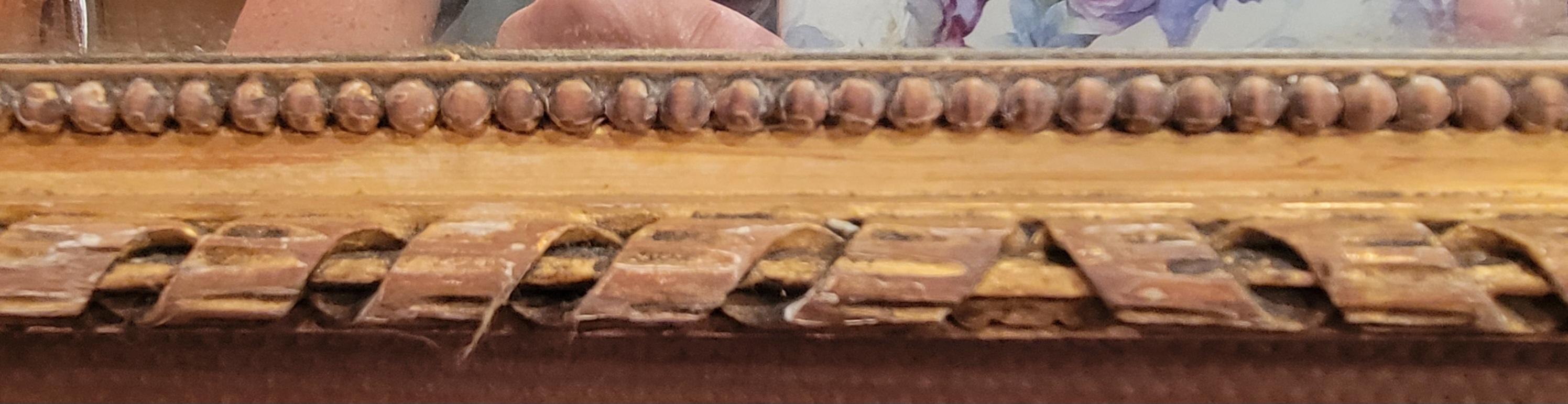 XIXe siècle Antique miroir de pilier français Louis XVI en bois doré, vers 1890. en vente