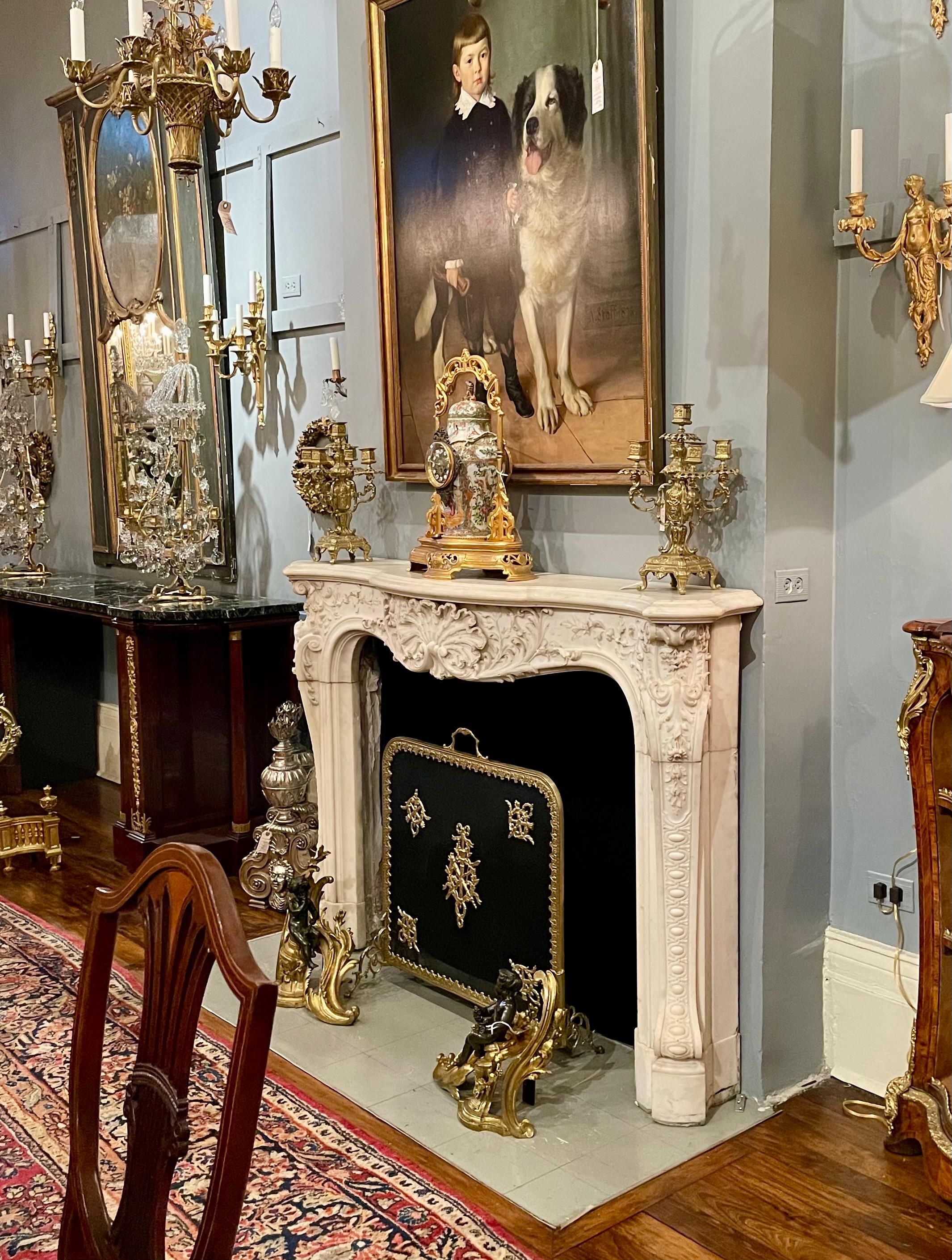 Antique French Luigi XVI Parafuoco in bronzo dorato, 1900 circa. in vendita 2