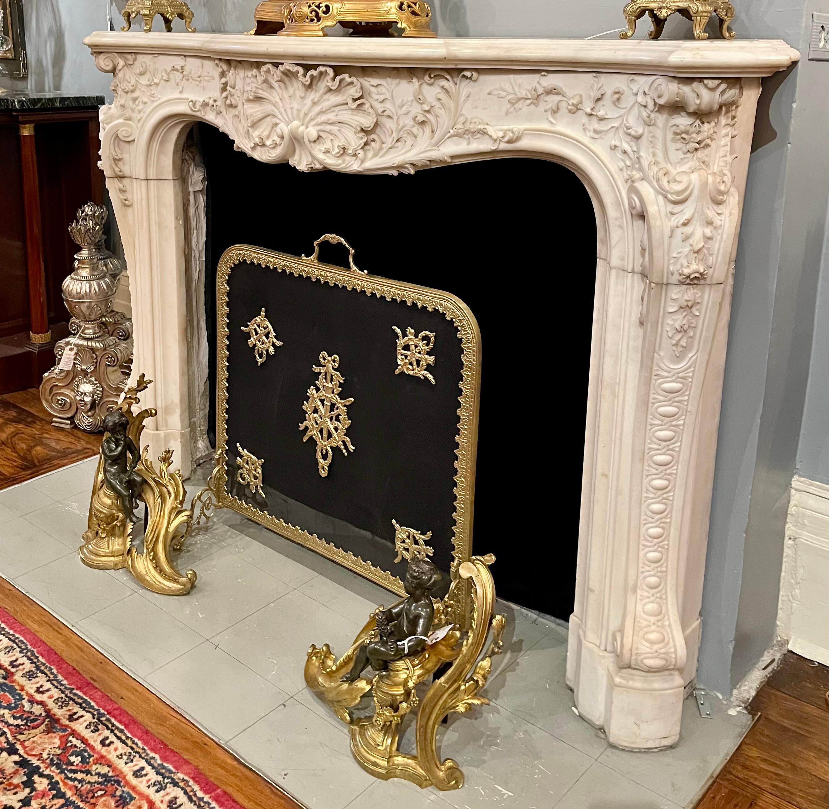 Antique French Luigi XVI Parafuoco in bronzo dorato, 1900 circa. in vendita 3