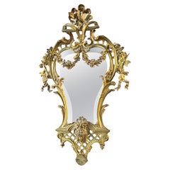 Antique French Louis XVI Handcrafted and Finely Detailed Gilt Bronze Wall Mirror (miroir en bronze doré)
