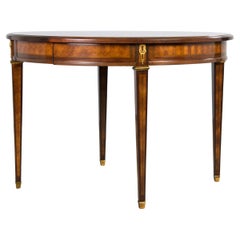 Antique French Louis XVI Kingwood Extendable Marquetry Round Dining Table