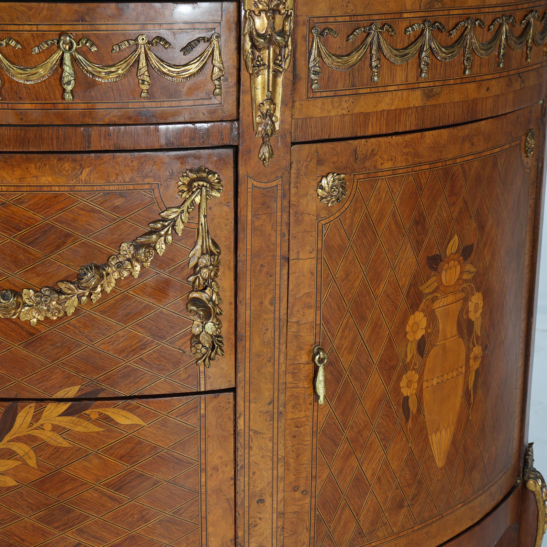 Antique French Louis XVI Kingwood Marquetry & Marble Console by Blanchet c1870 For Sale 5