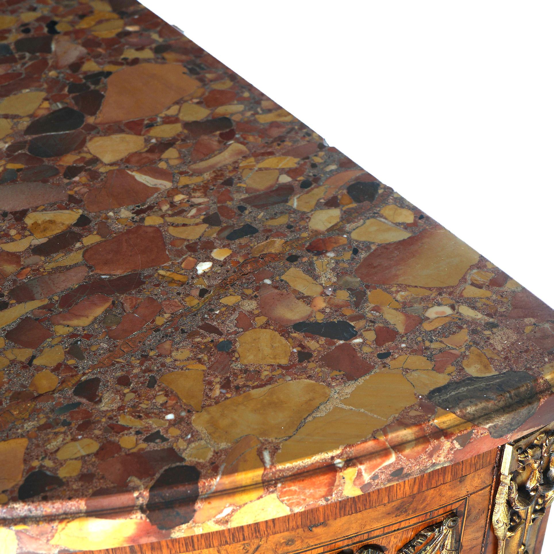 Antique French Louis XVI Kingwood Marquetry & Marble Console by Blanchet c1870 For Sale 7