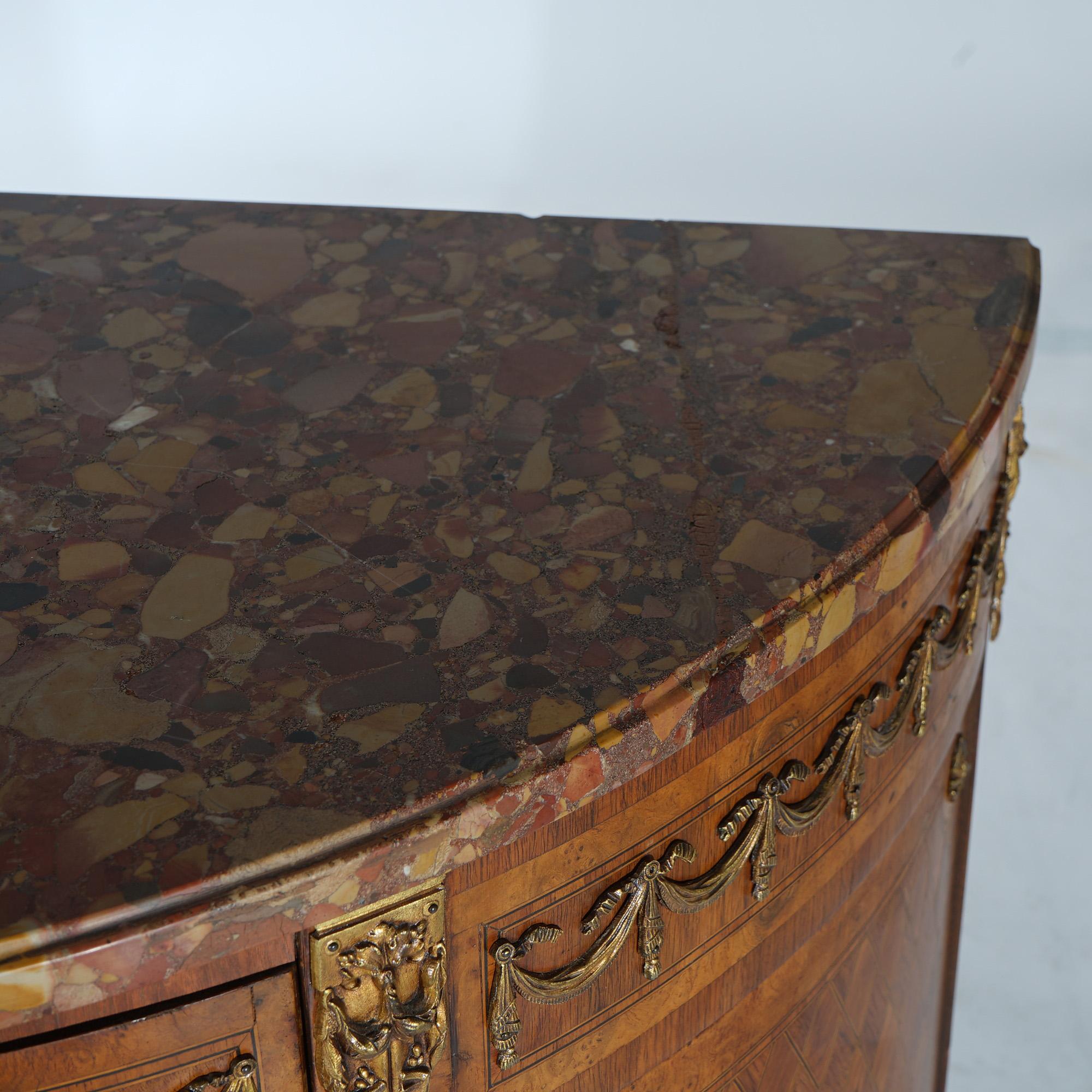 Antique French Louis XVI Kingwood Marquetry & Marble Console by Blanchet c1870 For Sale 8