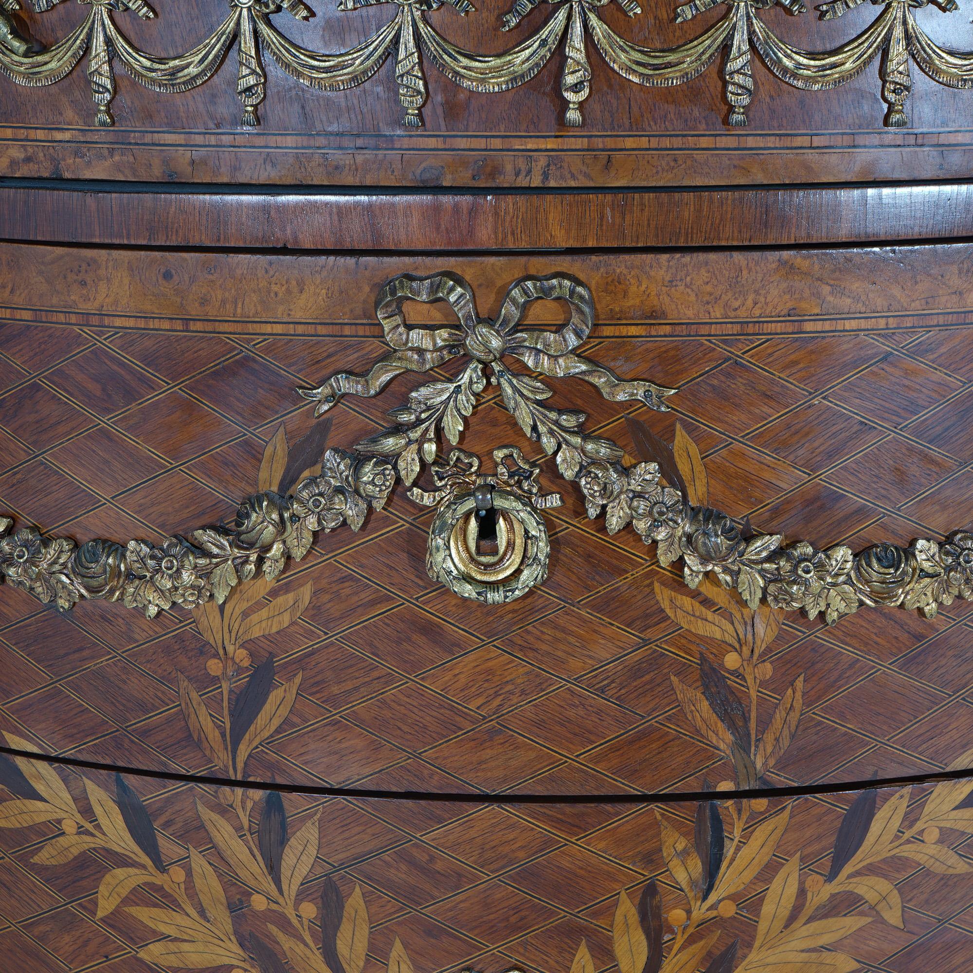 Antique French Louis XVI Kingwood Marquetry & Marble Console by Blanchet c1870 For Sale 10