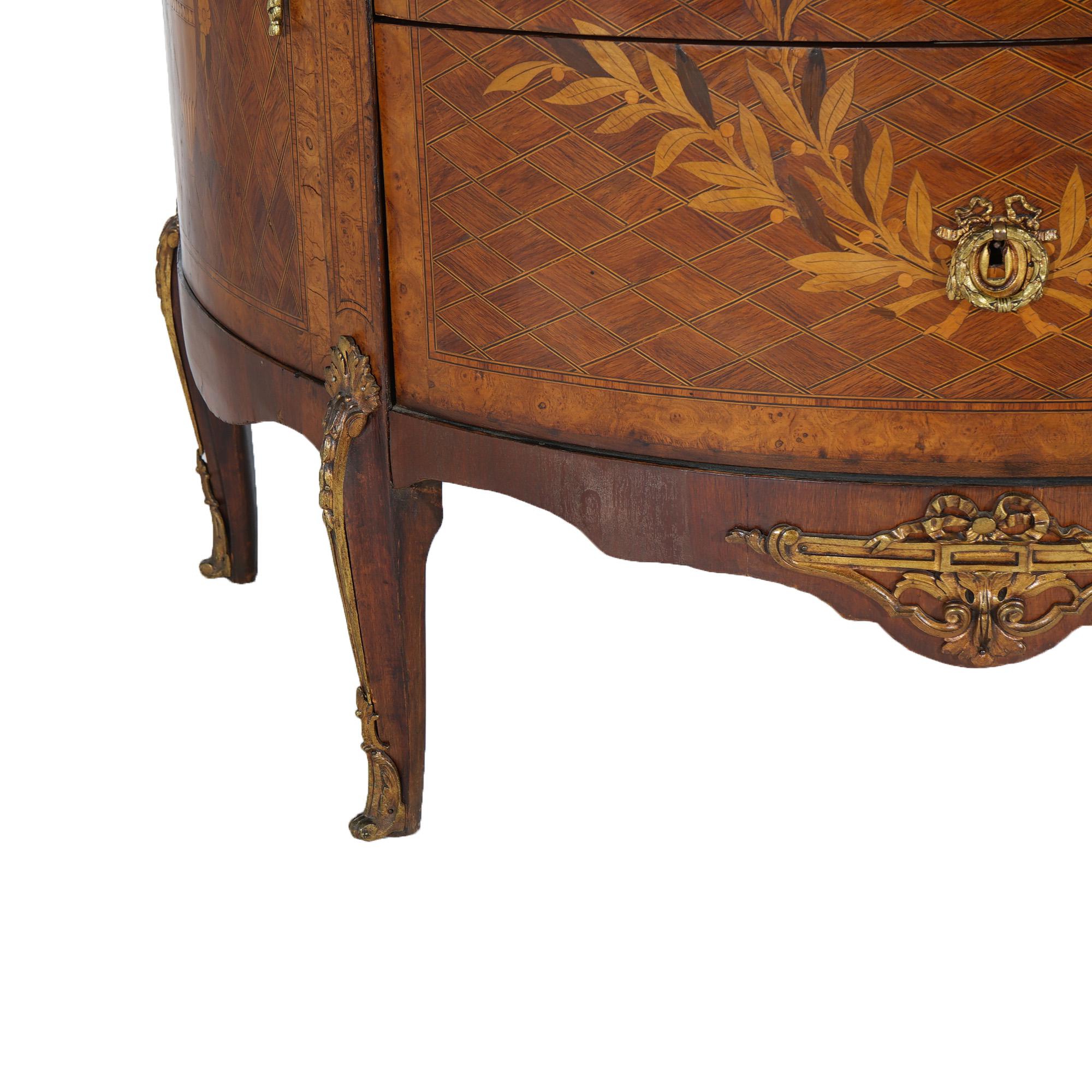 Antique French Louis XVI Kingwood Marquetry & Marble Console by Blanchet c1870 For Sale 14