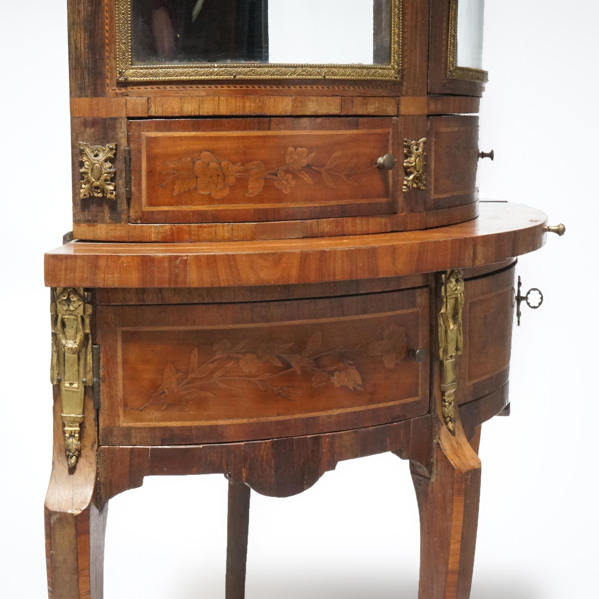 Antique French Louis XVI Kingwood & Satinwood Marquetry Ladies Secretary 19thC For Sale 10