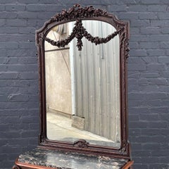 Antique French Louis XVI Louis XVI-Style Console Table with Mirror