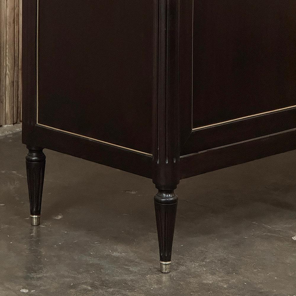 Antique French Louis XVI Mahogany Buffet with Carrara Marble For Sale 4