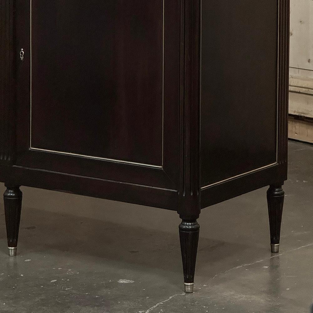 Antique French Louis XVI Mahogany Buffet with Carrara Marble For Sale 6